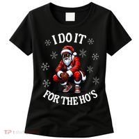 I Do It For The Hos African American Christmas Afro Santa Women's T-Shirt thumb 0
