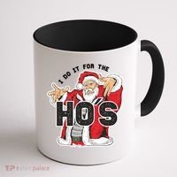 I Do It For The Hos Meaningful Gift Funny Retro Rap Santa Gift Coffee Mug thumb 1