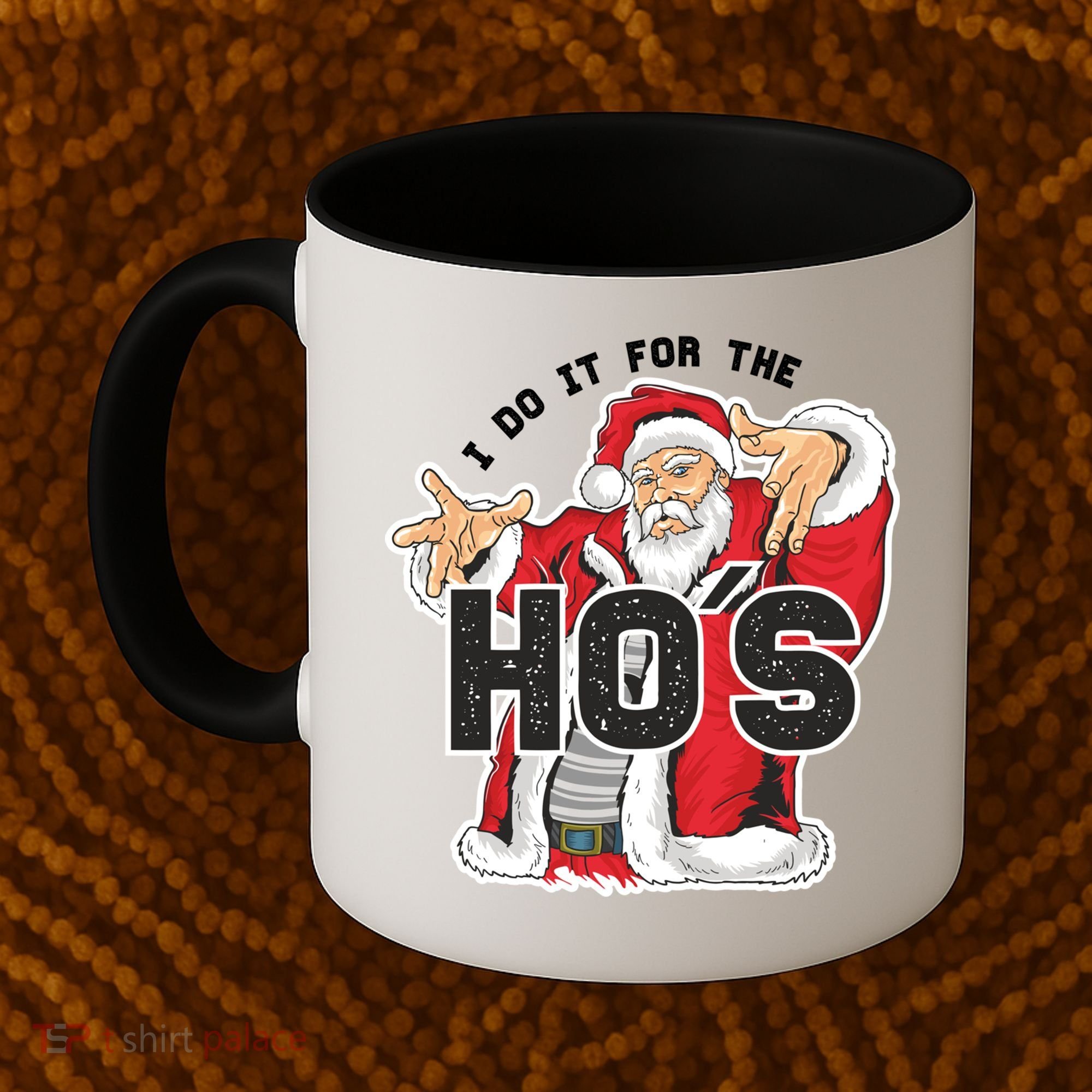 I Do It For The Hos Meaningful Gift Funny Retro Rap Santa Gift Coffee Mug