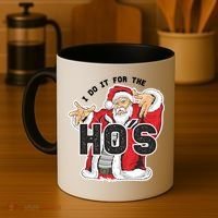 I Do It For The Hos Meaningful Gift Funny Retro Rap Santa Gift Coffee Mug thumb 4