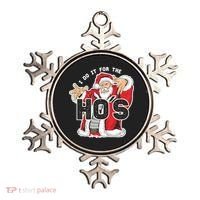 I Do It For The Hos Meaningful Gift Funny Retro Rap Santa Gift Ornament thumb 0