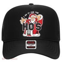 I Do It For The Hos Meaningful Gift Funny Retro Rap Santa Gift Hat thumb 0