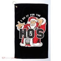 I Do It For The Hos Meaningful Gift Funny Retro Rap Santa Gift Golf Towel thumb 0