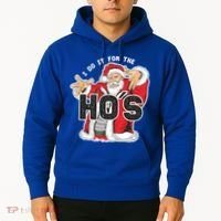 I Do It For The Hos Meaningful Gift Funny Retro Rap Santa Gift Hoodie thumb 2