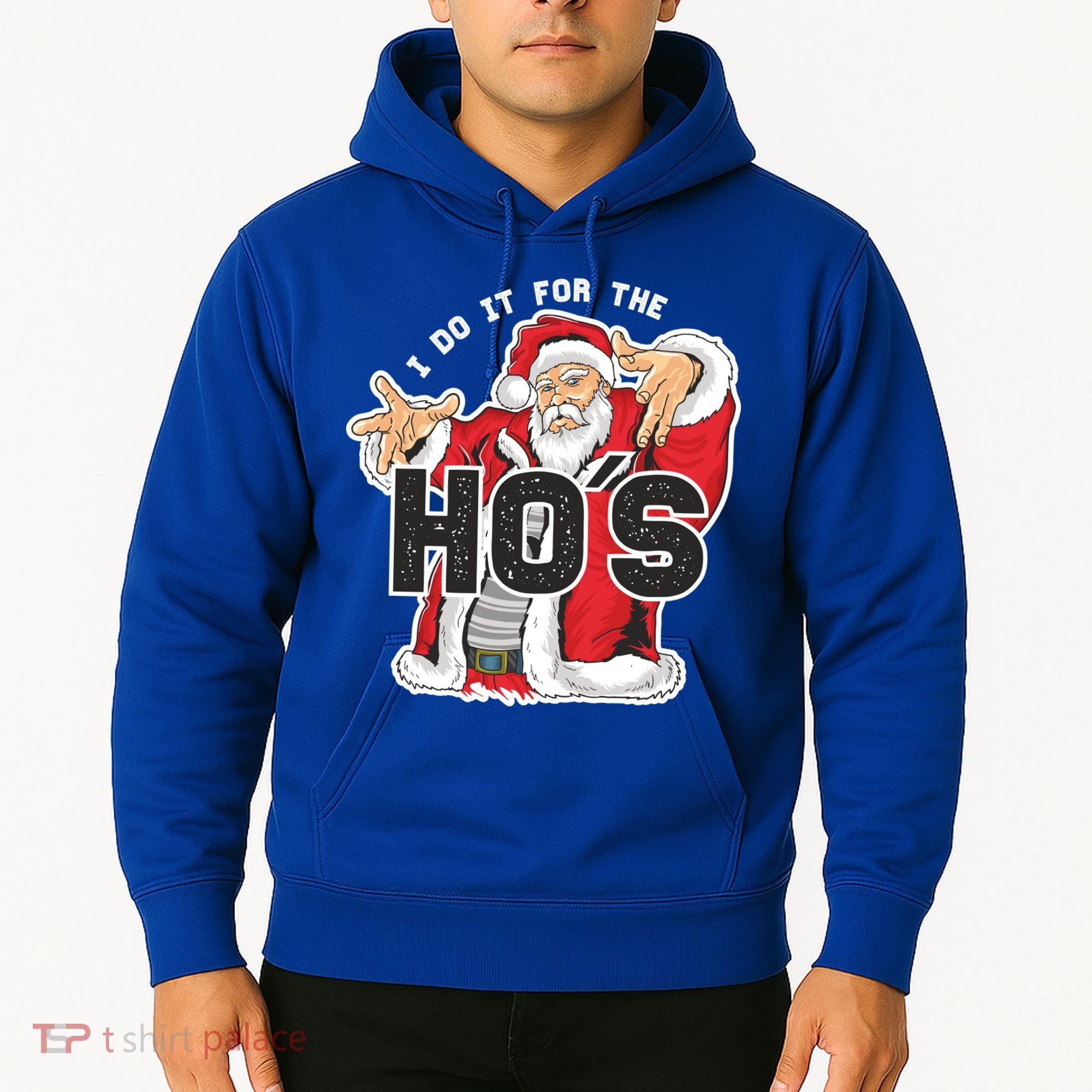I Do It For The Hos Meaningful Gift Funny Retro Rap Santa Gift Hoodie