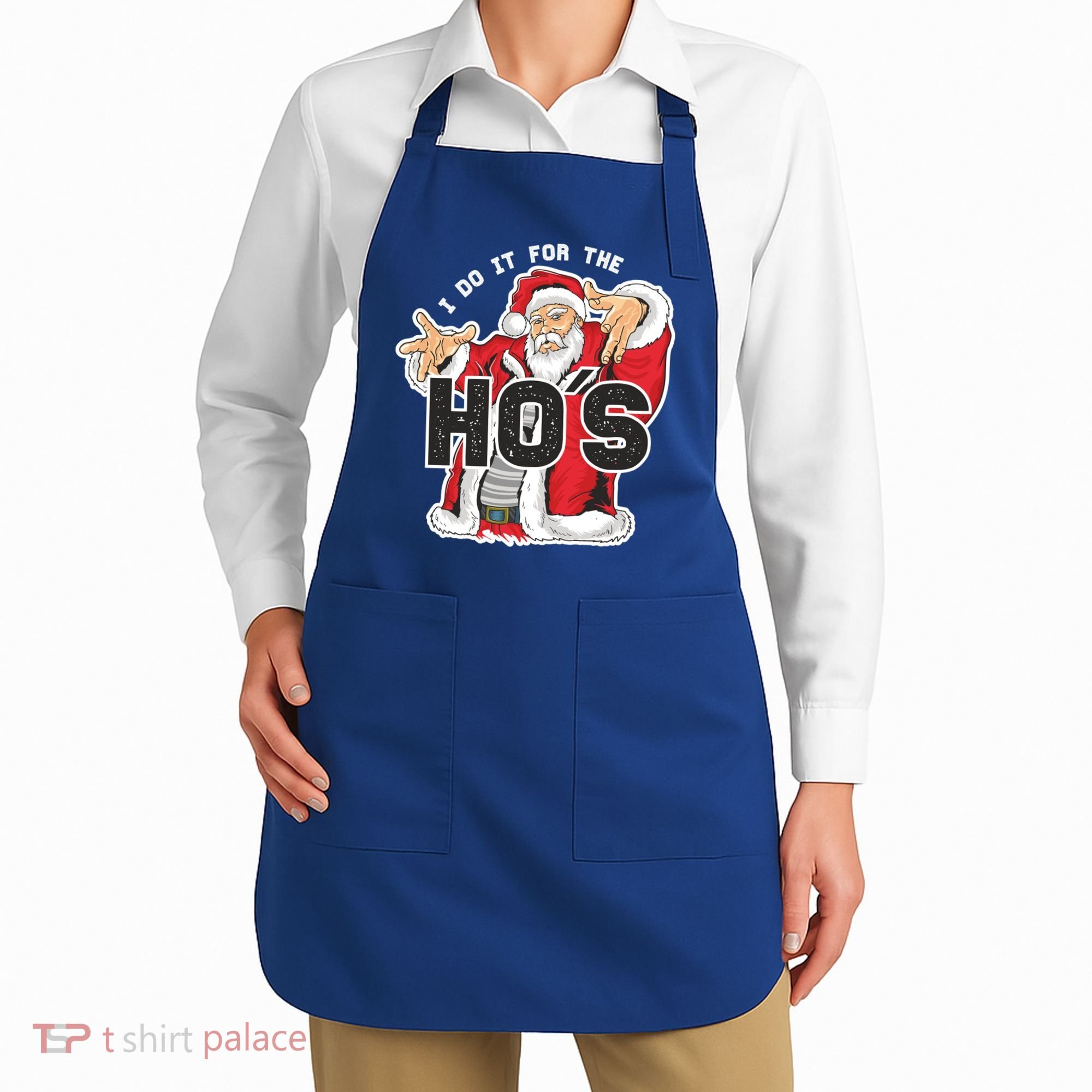 I Do It For The Hos Meaningful Gift Funny Retro Rap Santa Gift Apron