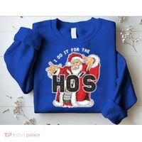 I Do It For The Hos Meaningful Gift Funny Retro Rap Santa Gift Sweatshirt thumb 2