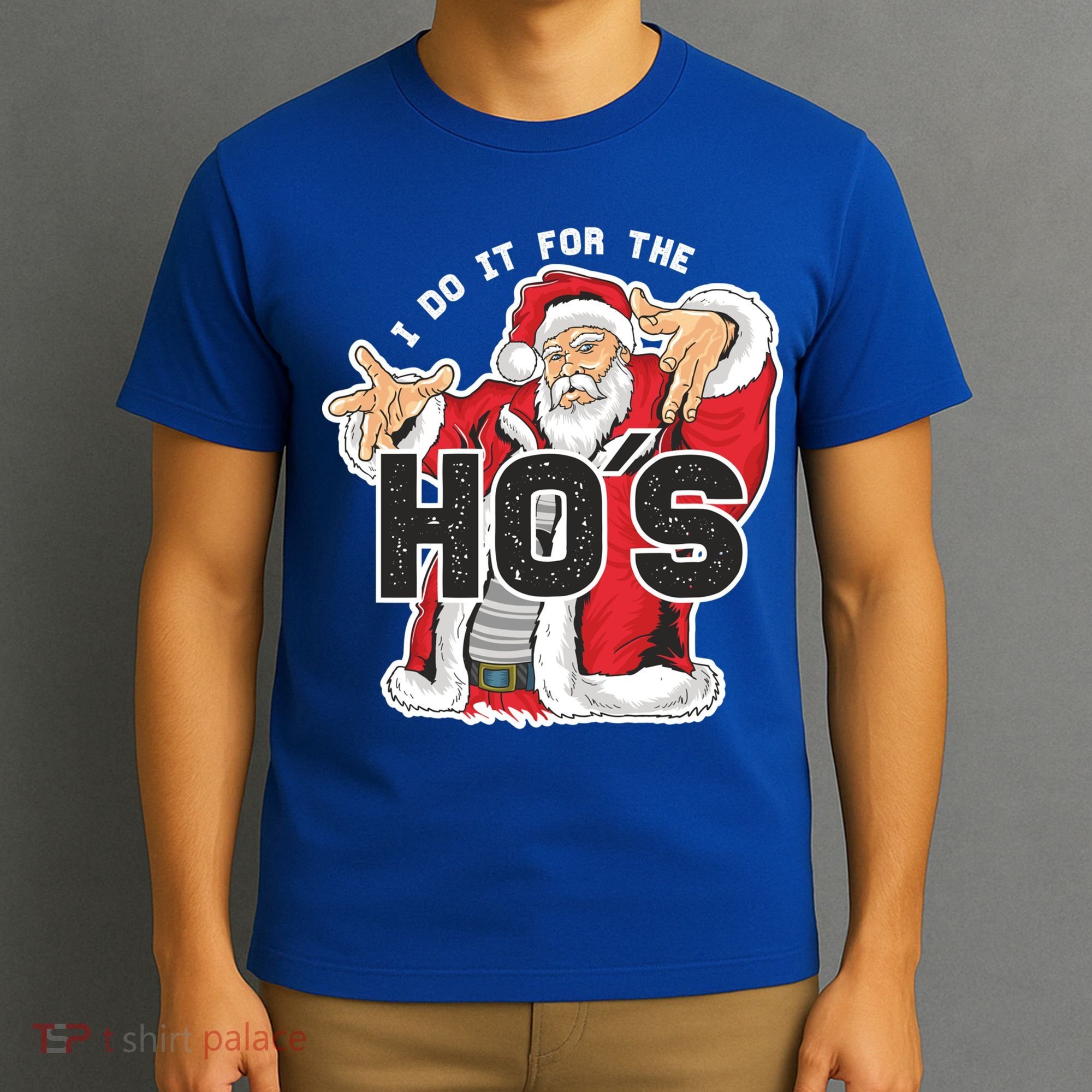 I Do It For The Hos Meaningful Gift Funny Retro Rap Santa Gift T-Shirt