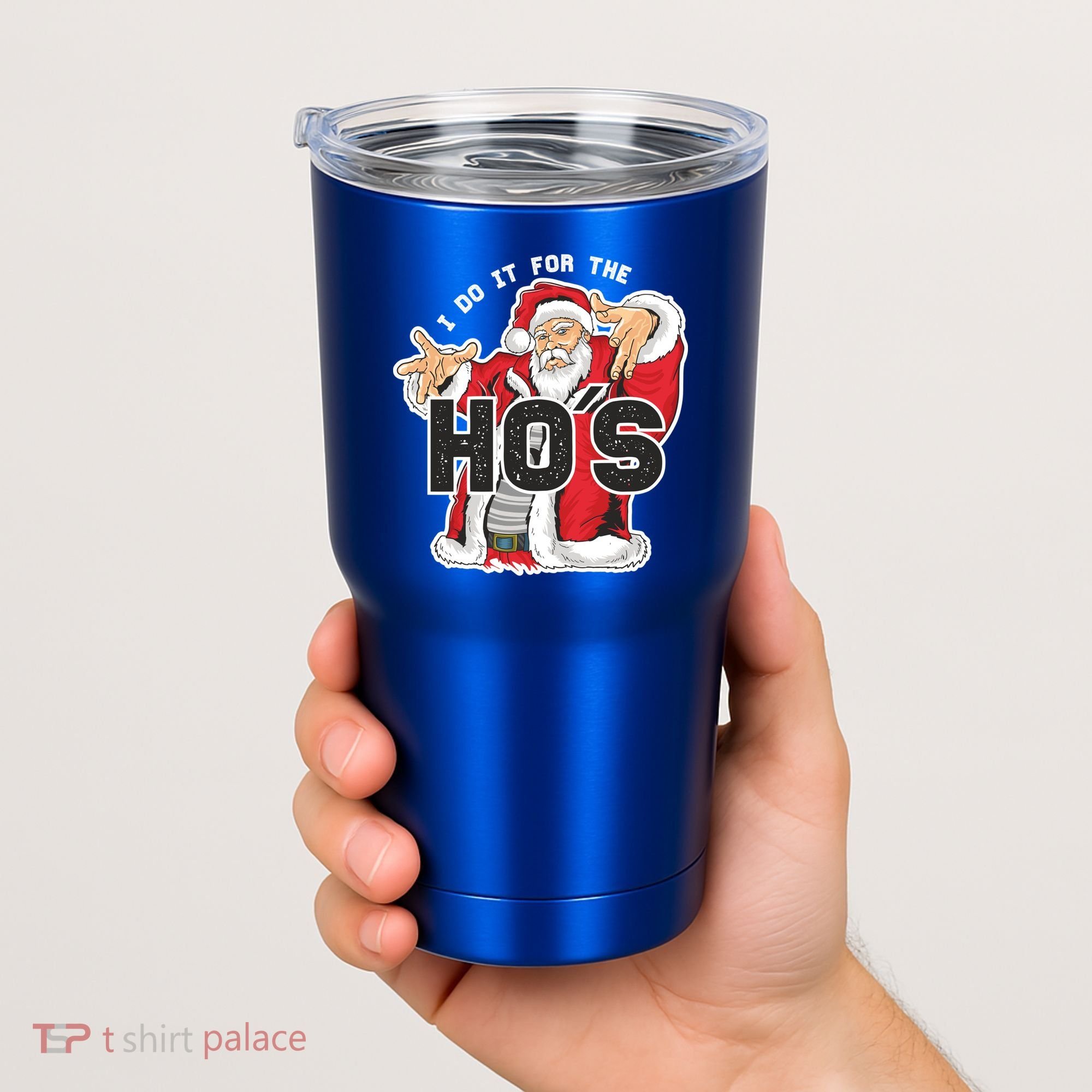 I Do It For The Hos Meaningful Gift Funny Retro Rap Santa Gift Tumbler
