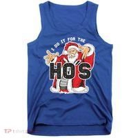 I Do It For The Hos Meaningful Gift Funny Retro Rap Santa Gift Tank Top thumb 0