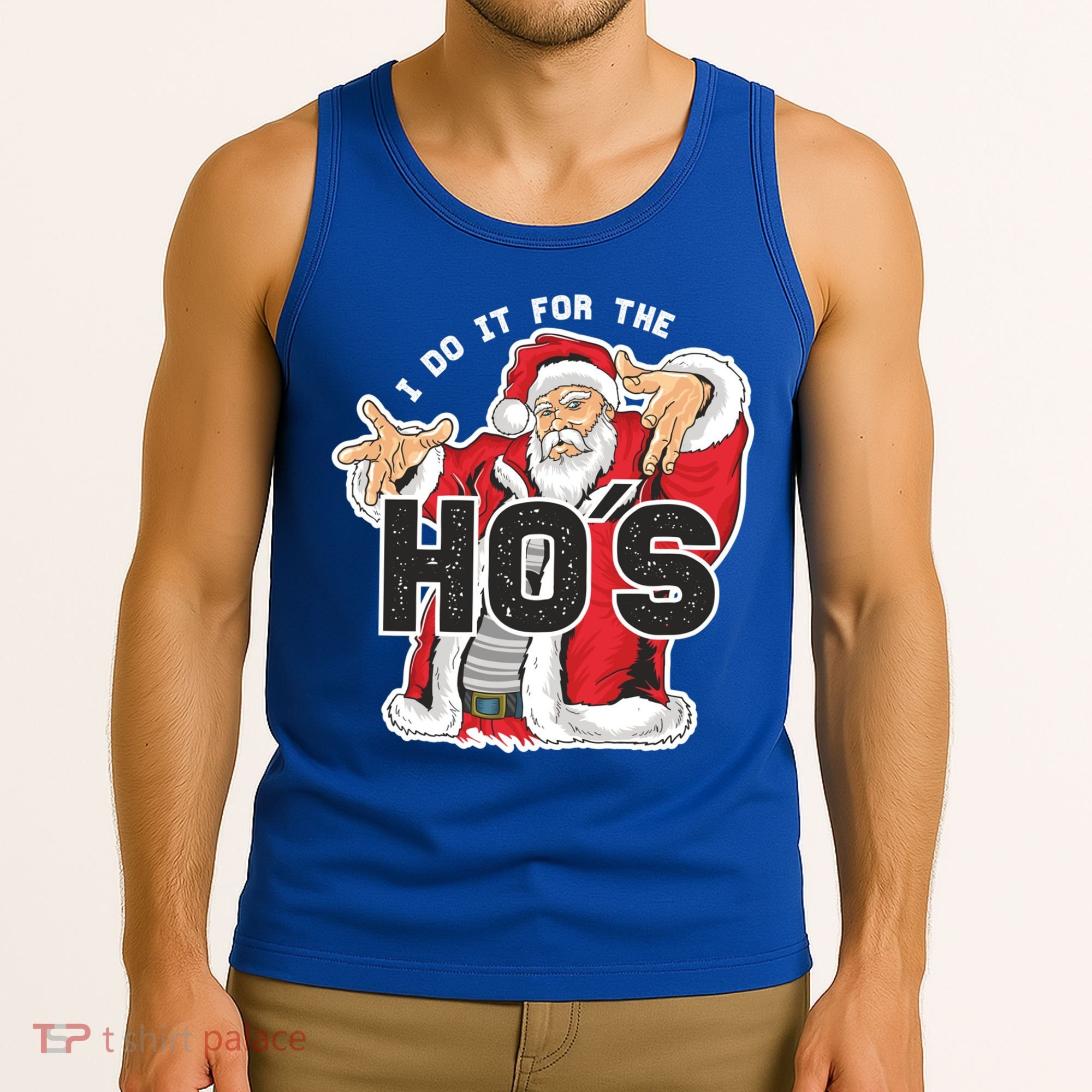 I Do It For The Hos Meaningful Gift Funny Retro Rap Santa Gift Tank Top