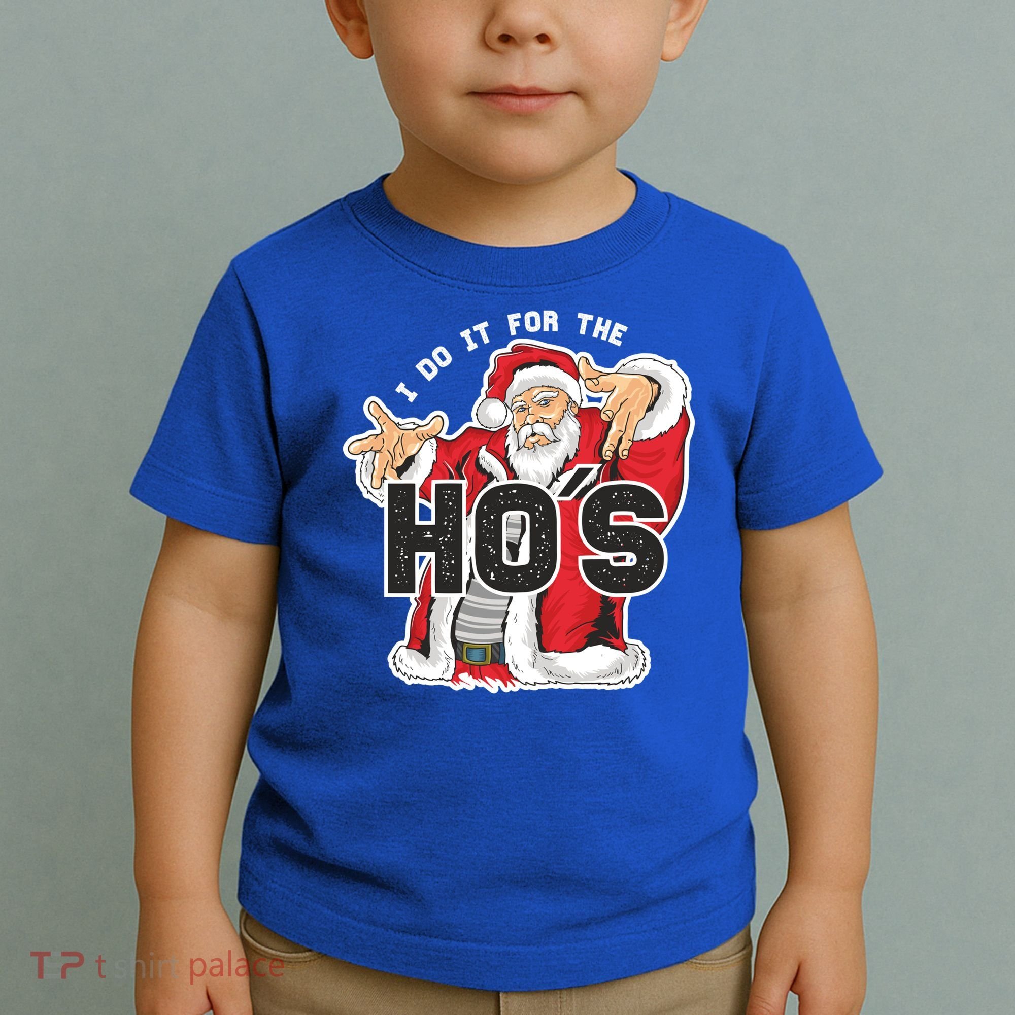 I Do It For The Hos Meaningful Gift Funny Retro Rap Santa Gift Toddler T-Shirt