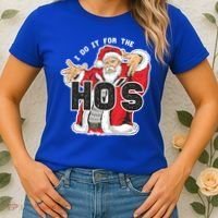I Do It For The Hos Meaningful Gift Funny Retro Rap Santa Gift Women's T-Shirt thumb 2