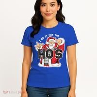 I Do It For The Hos Meaningful Gift Funny Retro Rap Santa Gift Women's T-Shirt thumb 4