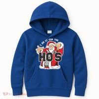 I Do It For The Hos Meaningful Gift Funny Retro Rap Santa Gift Kids Hoodie thumb 0
