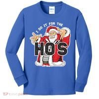 I Do It For The Hos Meaningful Gift Funny Retro Rap Santa Gift Kids Long Sleeve Shirt thumb 0