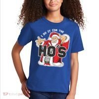 I Do It For The Hos Meaningful Gift Funny Retro Rap Santa Gift Kids T-Shirt thumb 2