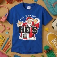 I Do It For The Hos Meaningful Gift Funny Retro Rap Santa Gift Kids T-Shirt thumb 3