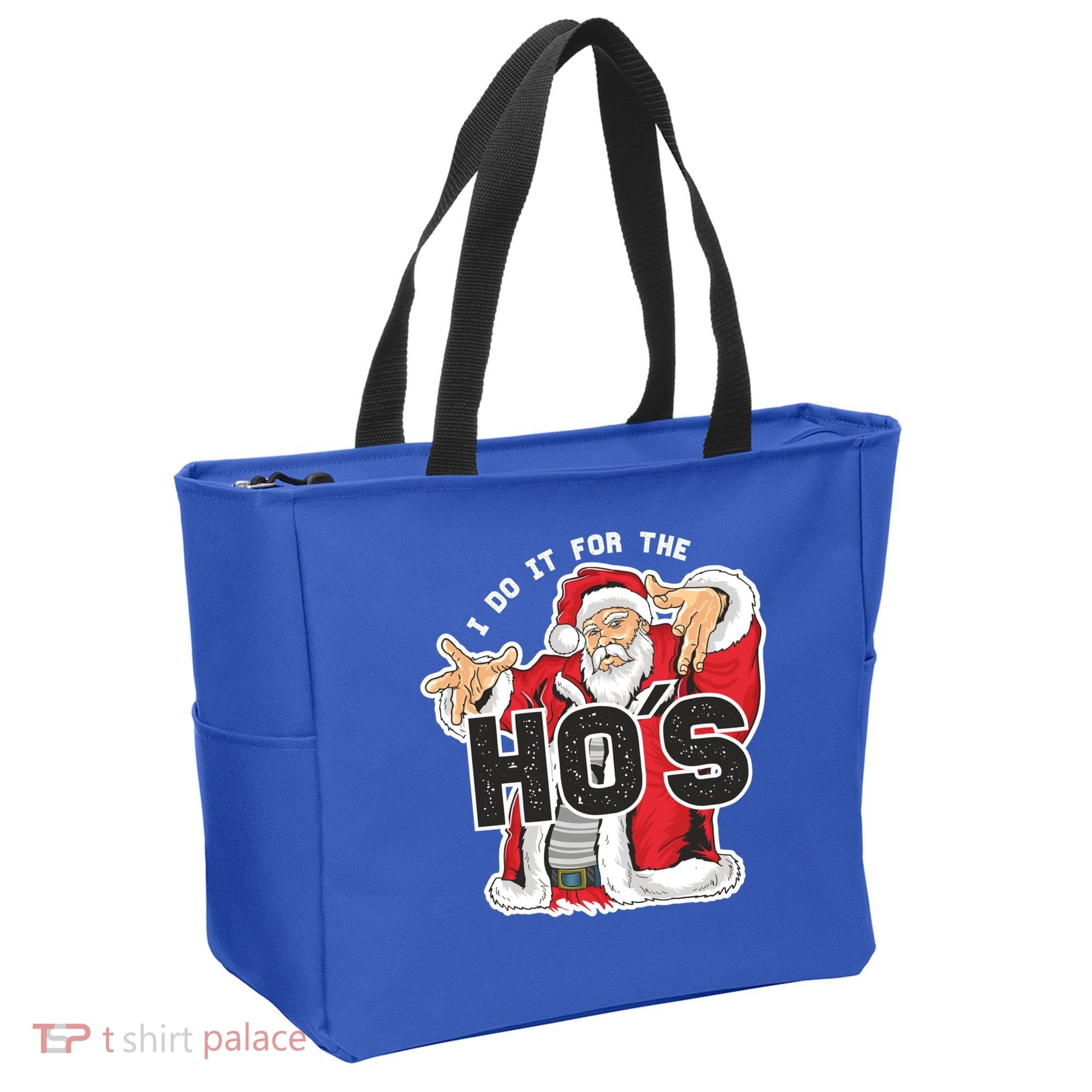 I Do It For The Hos Meaningful Gift Funny Retro Rap Santa Gift Tote Bag