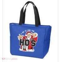 I Do It For The Hos Meaningful Gift Funny Retro Rap Santa Gift Tote Bag thumb 3