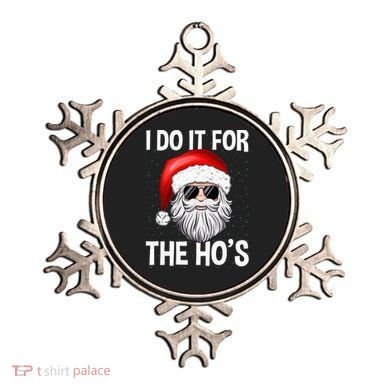 I Do It For The Ho's Funny Inappropriate Christmas Santa Ornament