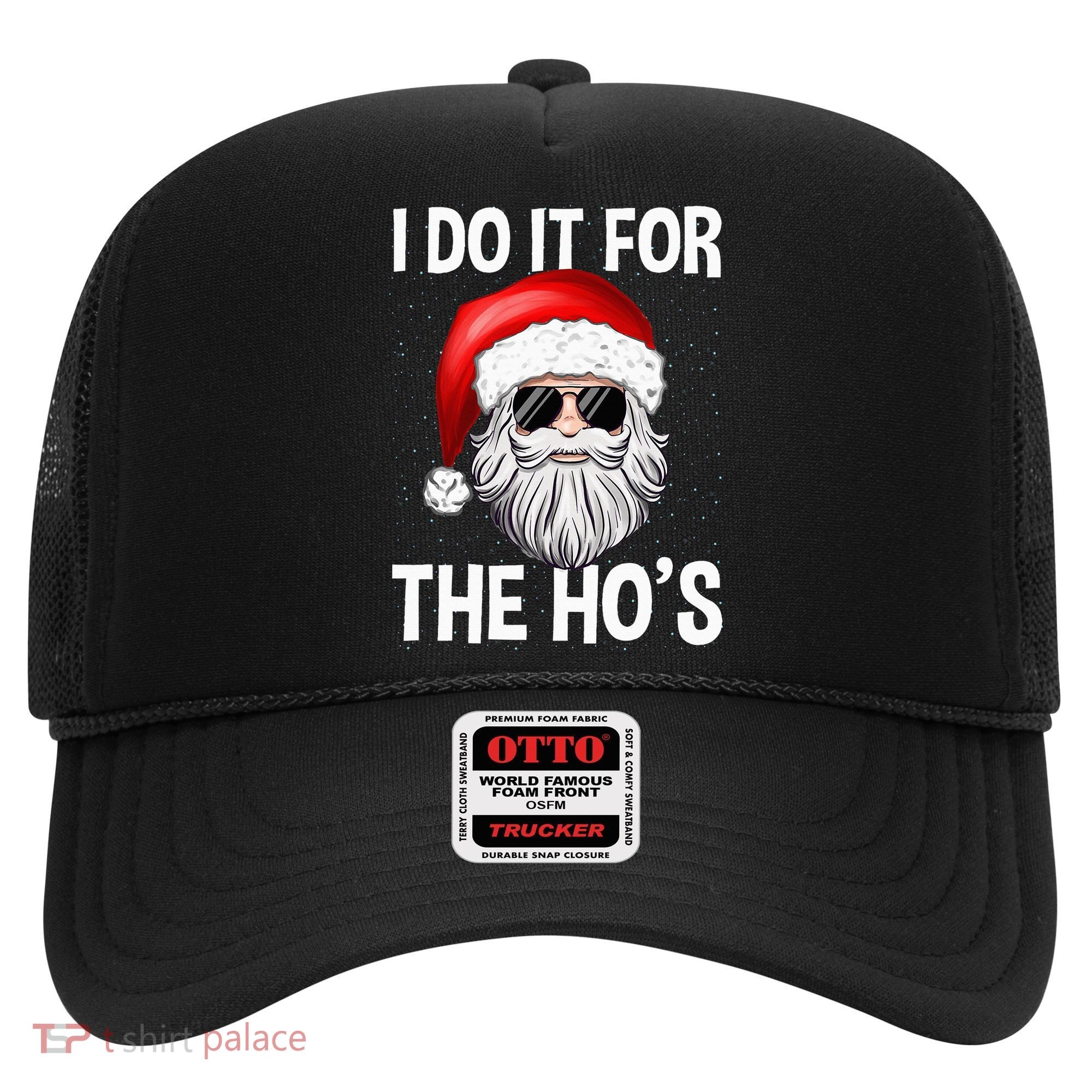 I Do It For The Ho's Funny Inappropriate Christmas Santa Hat