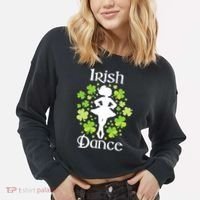 Irish Dance - Irish Dancer Ceili Reel Dance Cropped Pullover Crew thumb 2