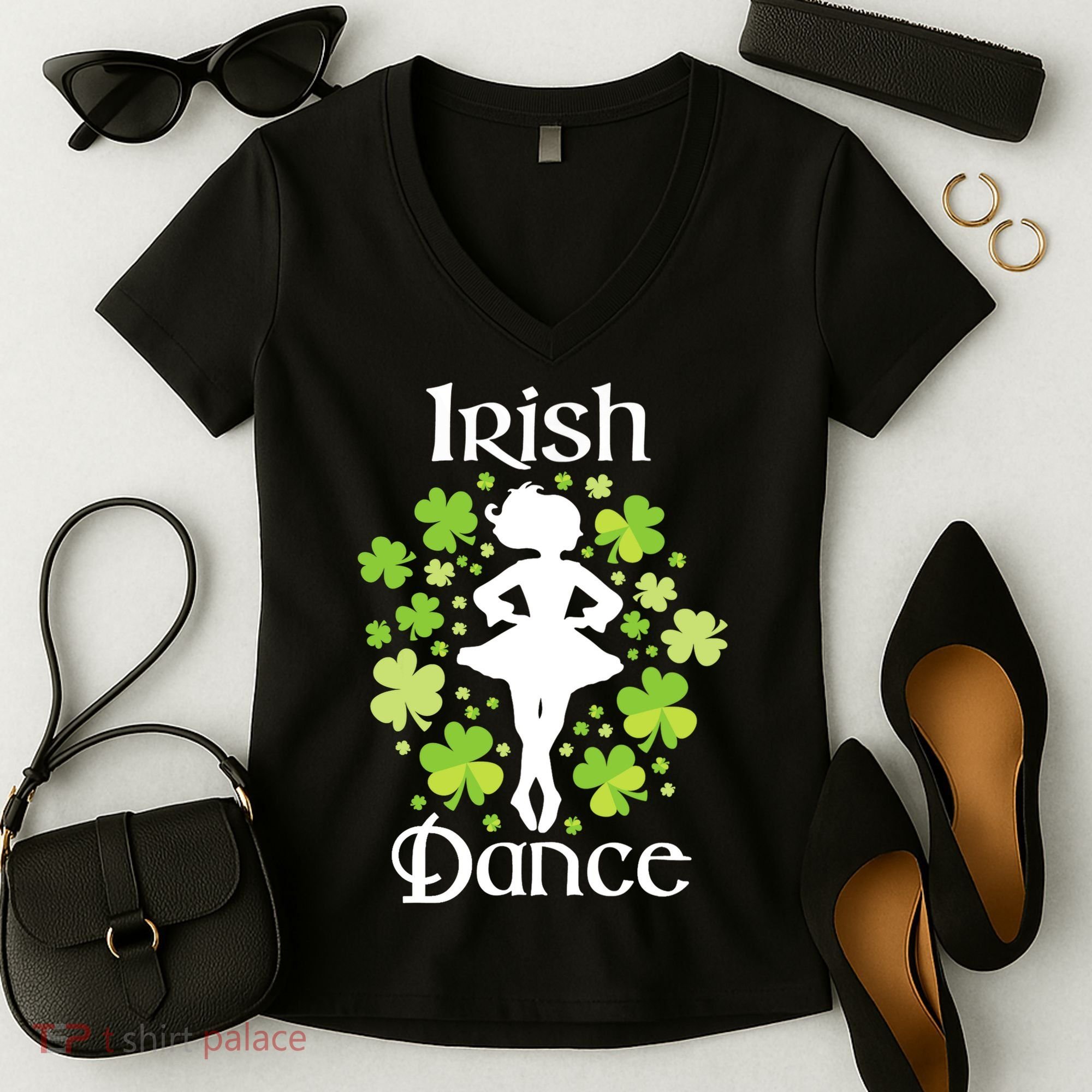 Irish Dance - Irish Dancer Ceili Reel Dance Women's V-Neck T-Shirt