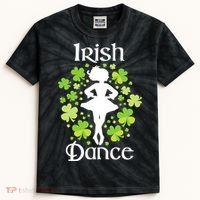 Irish Dance - Irish Dancer Ceili Reel Dance Kids Tie-Dye T-Shirt thumb 0