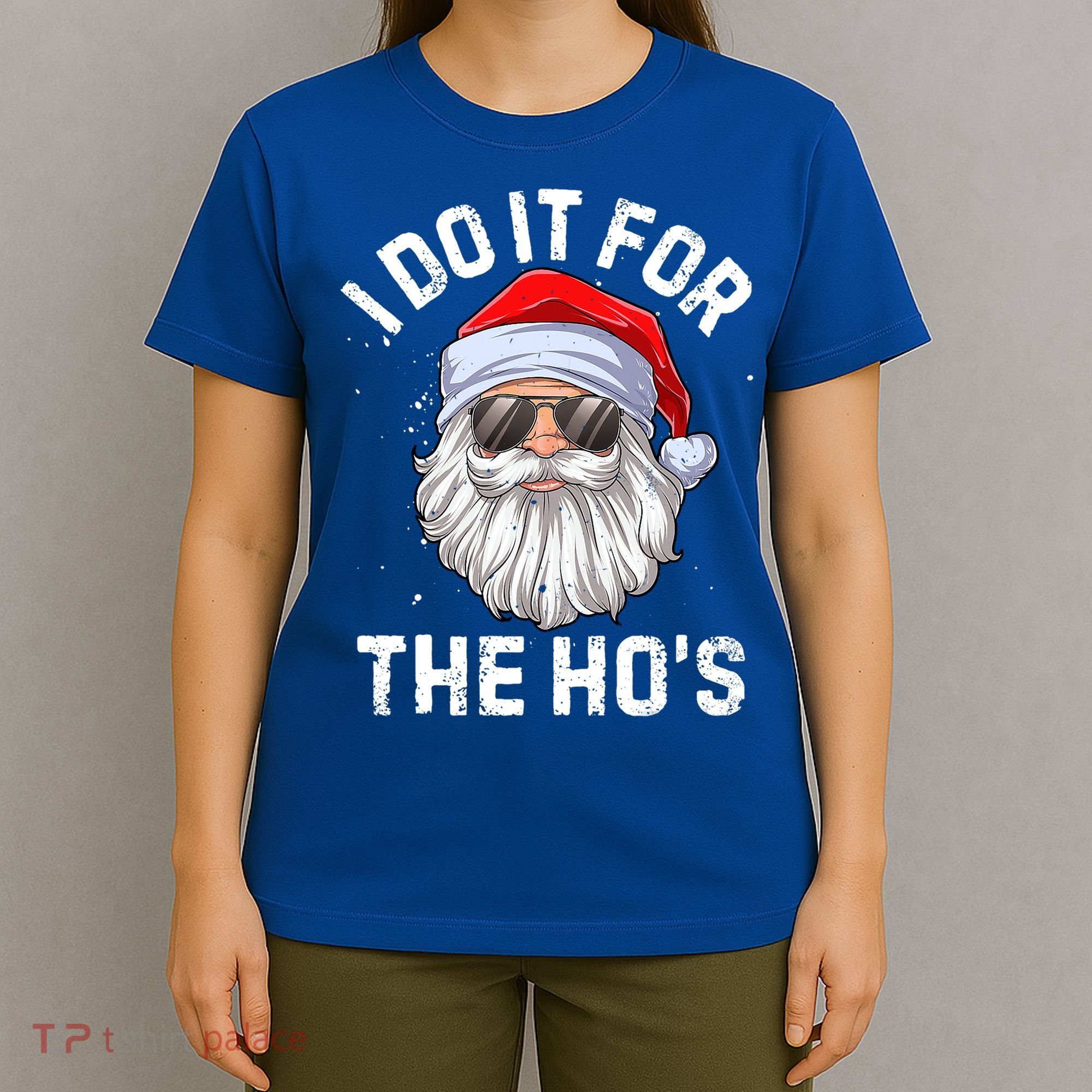 I Do It For The HoS Funny Inappropriate Christmas Santa Gift T-Shirt