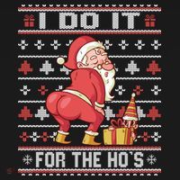 I Do It For The HoS Twerking Santa Rude Christmas Meaningful Gift Bucket Hat thumb 4