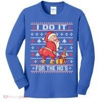 I Do It For The HoS Twerking Santa Rude Christmas Meaningful Gift Kids Long Sleeve Shirt thumb 0