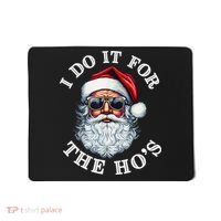 I Do It For The Hos Funny Inappropriate Christmas Santa Face Mousepad thumb 0
