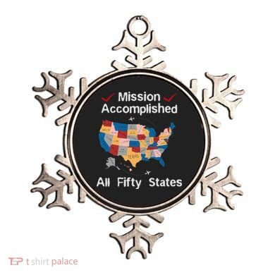 I Did It! Visit All 50 Usa States Design Road Trip Vacation Ornament