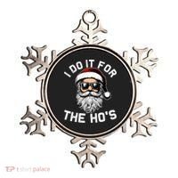 I Do It For The Hos Inappropriate Christmas Funny Santa Face Ornament thumb 0