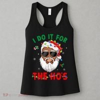 I Do It For The Hos African American Santa Black Xmas Pjs Women's Tank Top thumb 3