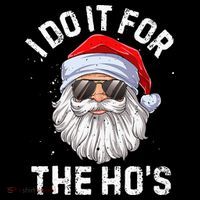 I Do It For The HoS Funny Inappropriate Christmas Santa Stripe Pom Pom Beanie thumb 2