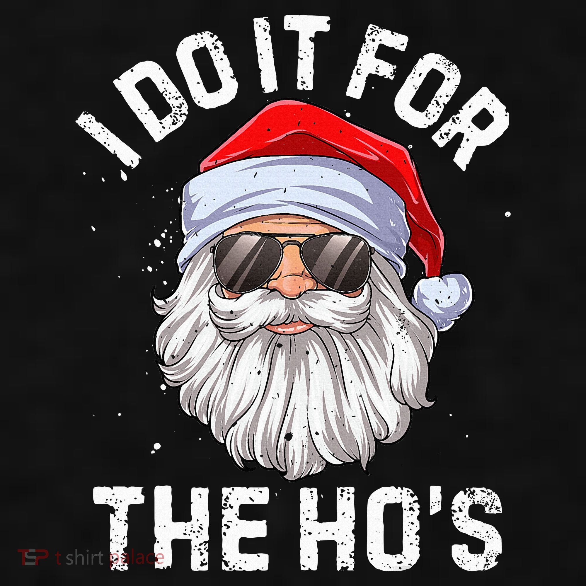 I Do It For The HoS Funny Inappropriate Christmas Santa Ladies PosiCharge Tri-Blend Wicking Tank