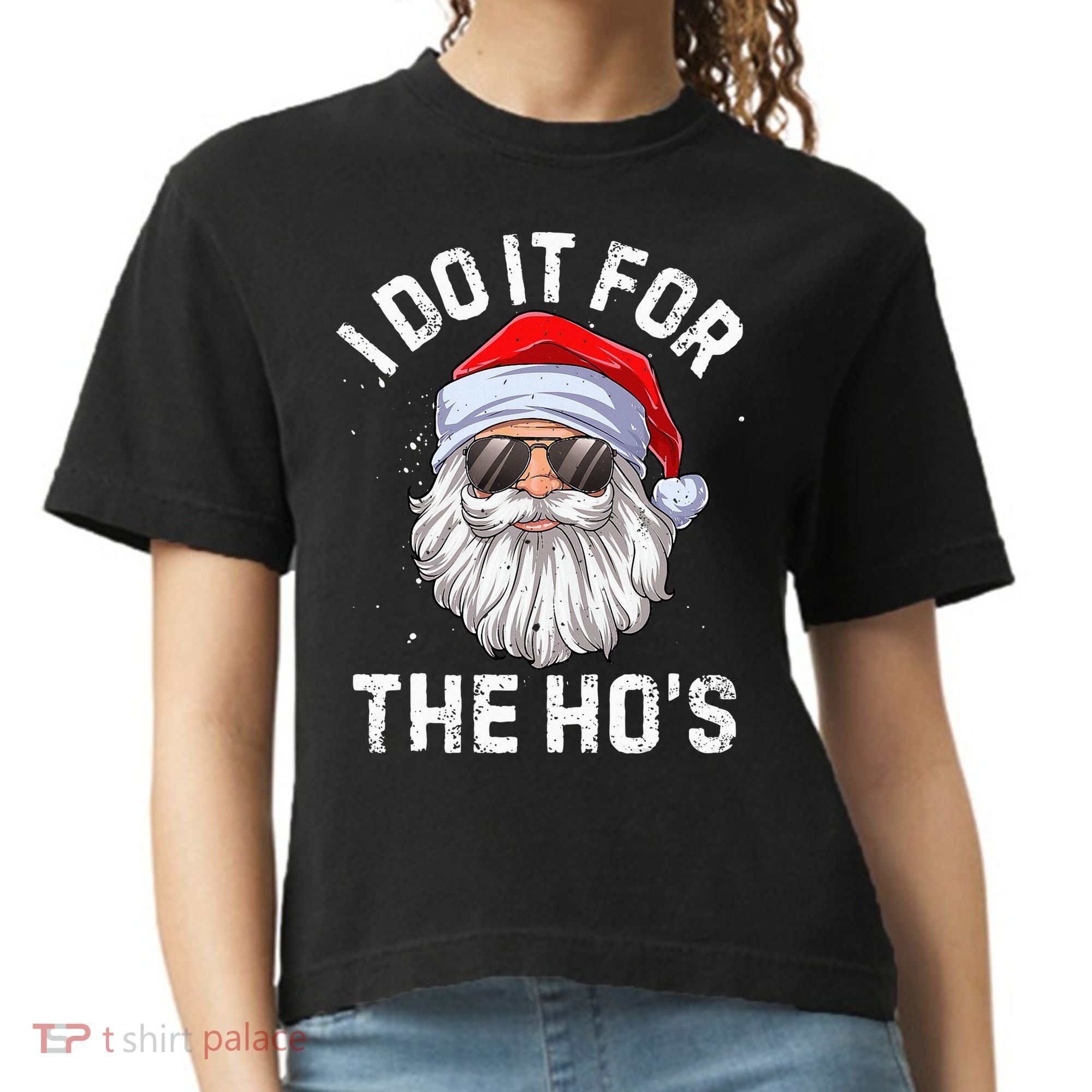 I Do It For The HoS Funny Inappropriate Christmas Santa Comfort Colors Boxy T-Shirt