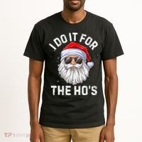I Do It For The HoS Funny Inappropriate Christmas Santa Tall T-Shirt thumb 2