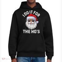 I Do It For The HoS Funny Inappropriate Christmas Santa District V.I.T. Heavyweight Hoodie thumb 0