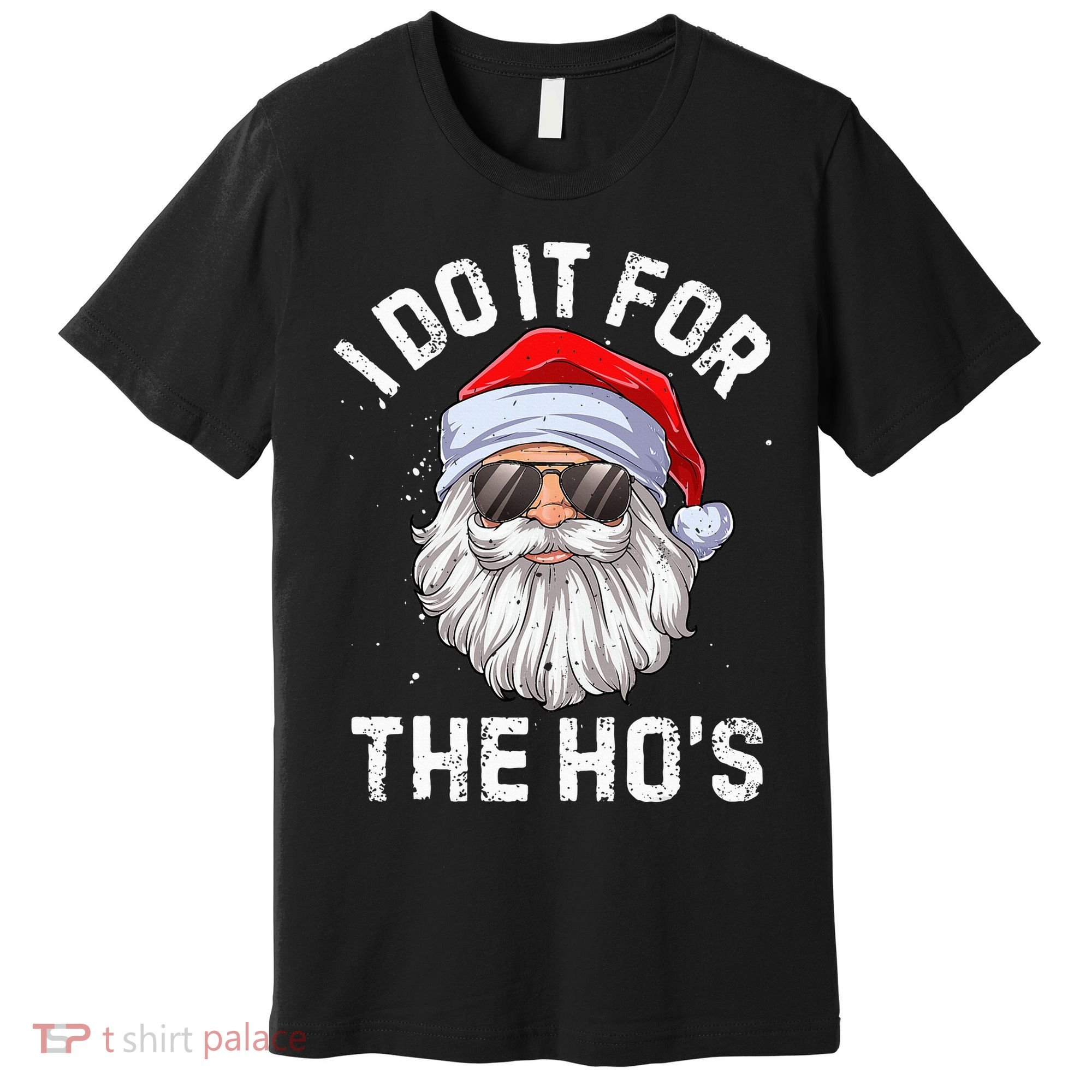 I Do It For The HoS Funny Inappropriate Christmas Santa Premium T-Shirt