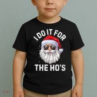 I Do It For The HoS Funny Inappropriate Christmas Santa Toddler T-Shirt thumb 2