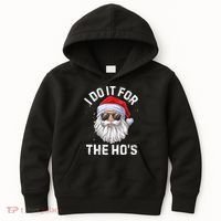 I Do It For The HoS Funny Inappropriate Christmas Santa Kids Hoodie thumb 0