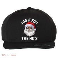 I Do It For The HoS Funny Inappropriate Christmas Santa Wool Snapback Cap thumb 0