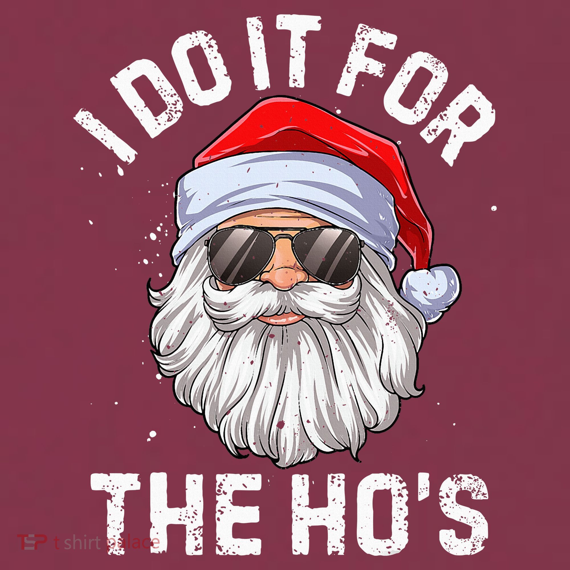 I Do It For The HoS Funny Inappropriate Christmas Santa 16oz Travel Tumbler