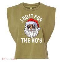 I Do It For The HoS Funny Inappropriate Christmas Santa Garment-Dyed Women's Muscle Tee thumb 0