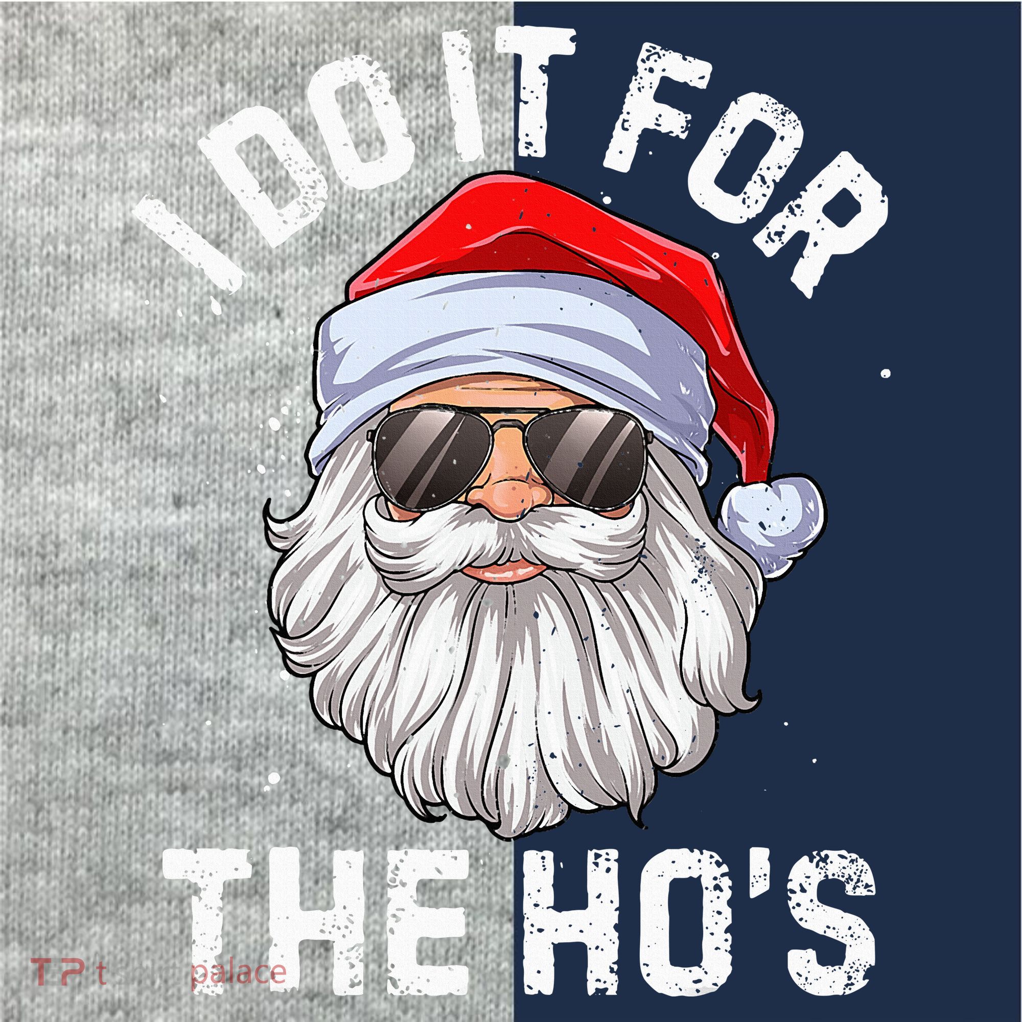 I Do It For The HoS Funny Inappropriate Christmas Santa Kids Colorblock Raglan Jersey
