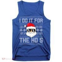 I Do It For The Hos Gift Santa Black Ugly Sweater Christmas Gift Tank Top thumb 0