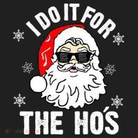 I Do It For The Hos Sweater Santa Do It For The HoS Gift Cool Gift Beanie thumb 2